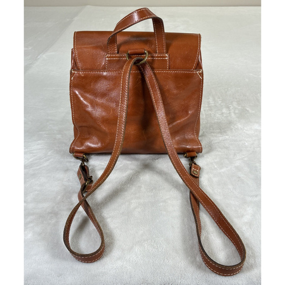 PATRICIA NASH Medium Leather Backpack Vintage Benefits Charity - Picture 7 of 16